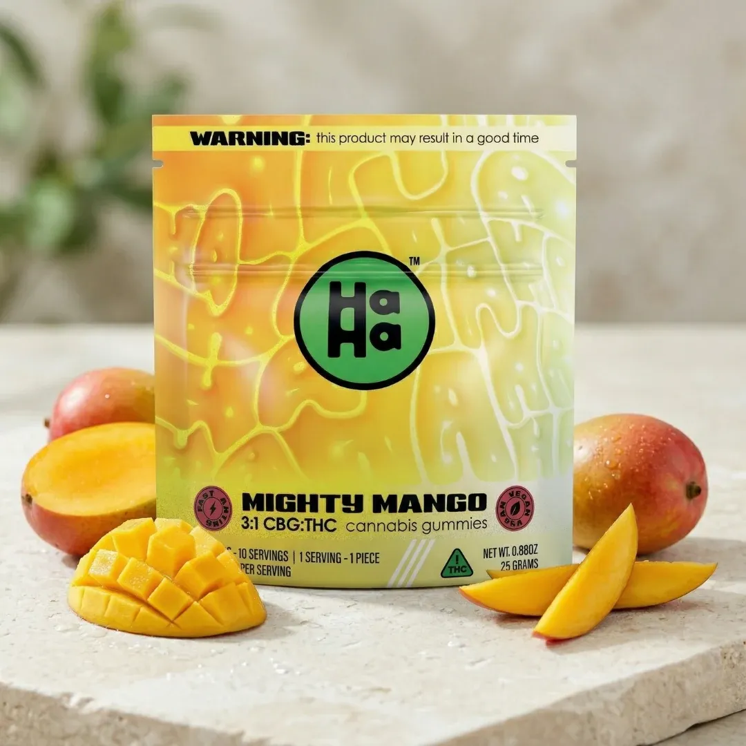HaHa Mighty Mango Gummies 3:1 300mg CBG : 100mg THC