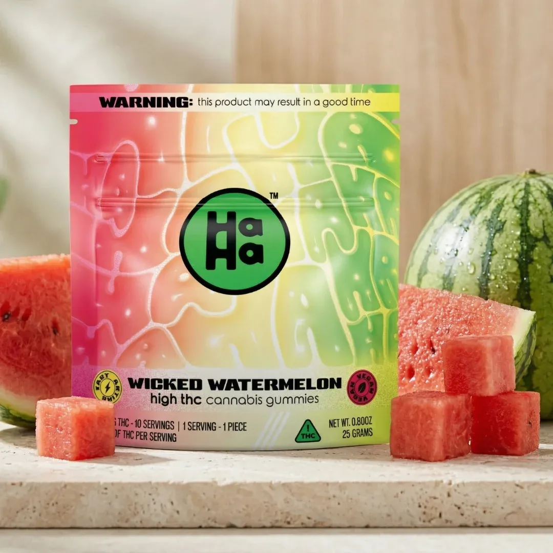 HaHa Wicked Watermelon Gummies 100mg THC 10pk